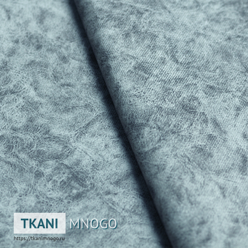 Фото ткани велюра “D-02” (однотонный голубой)