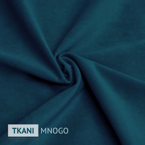 Фото материала велюра “9” (однотонный синий)