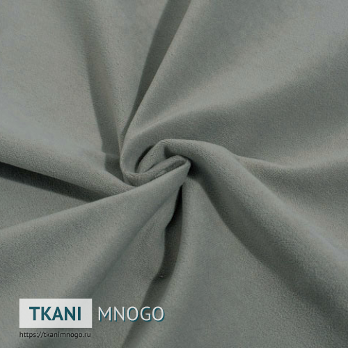 Фото ткани велюра “52” (однотонный серый)