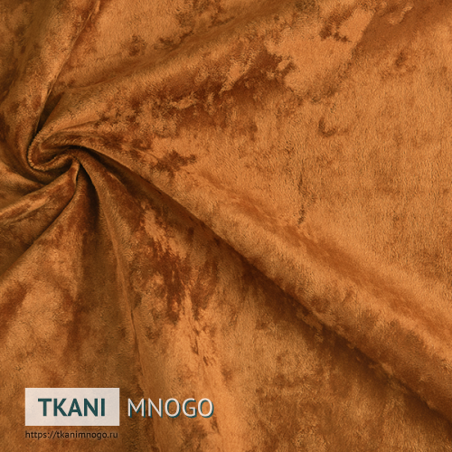 Фото материала велюра “044” (однотонный оранжевый)