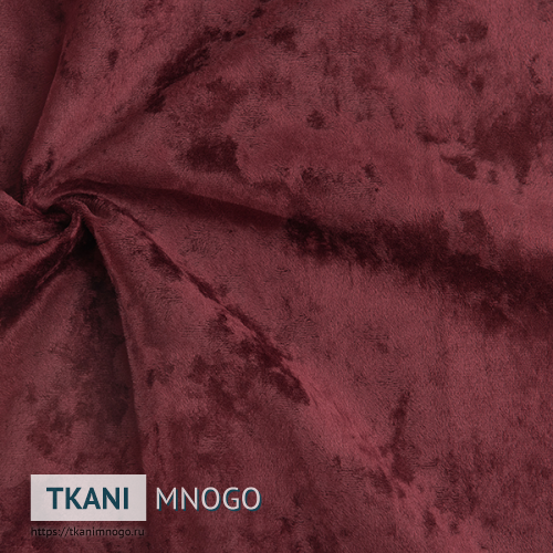 Фото материала велюра “042” (однотонный бордовый)