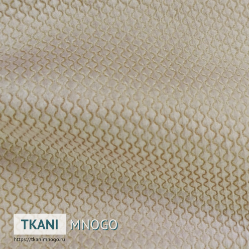Фото ткани велюра “799-4” (мелкий рисунок бежевый)