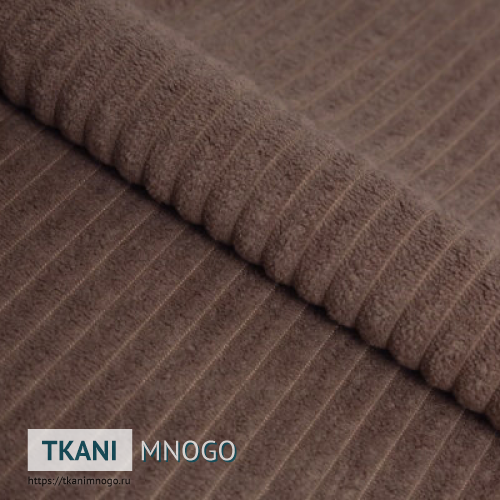 Фото материала велюра “36” (однотонный, полоса коричневый)
