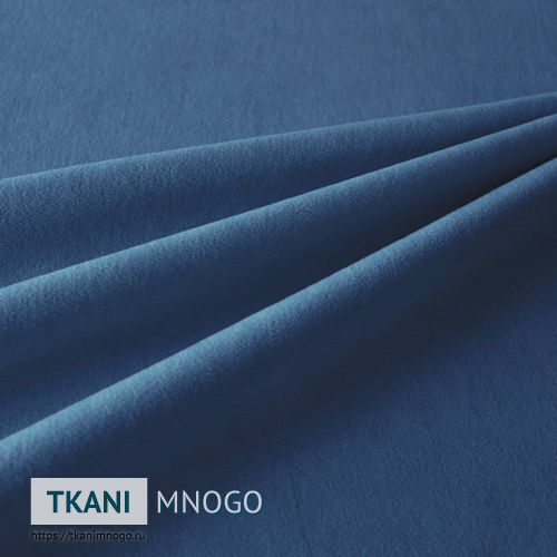 Фото фактуры велюра “Milan 19” (однотонный голубой)